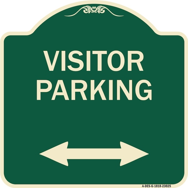Signmission Reserved Parking Visitor Parking Heavy-Gauge Aluminum Architectural Sign, 18" x 18", G-1818-23025 A-DES-G-1818-23025 - main